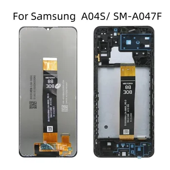 100% тестовый ЖК-дисплей A04S с рамкой для Samsung Galaxy A04S SM-A047F, SM-A047F/DS, SM-A047F/DSN ЖК-дисплей с сенсорным экраном Digitizer