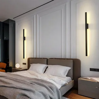 Светодиодный настенный светильник Long Simple Lights Декор для дома, спальни, гостиной, Прикроватного дивана, фона, настенного бра, светильника