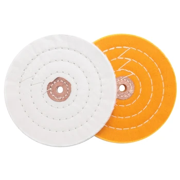 2шт Полировальных дисков Комплект полировальных кругов 150 мм Набор полировальных кругов для полировщика буферного стола с отверстием для оправки 12,7 мм