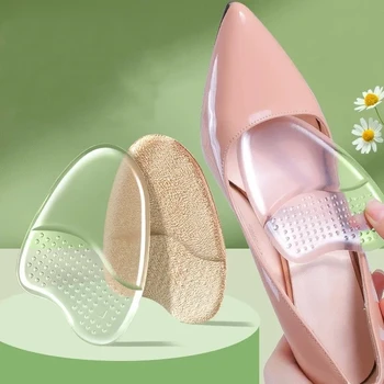 Силиконовые Гелевые женские подушечки для передней части стопы на высоком каблуке, Сандалии с супинатором, Защита стелек для обуви, Подушка для ног, Противоскользящие инструменты для подкладки половинок