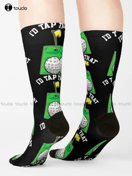 Забавно, что я бы прикоснулся к этому гольфу, надев Милые гольфистские носки для игры в каламбур На Хэллоуин, персонализированный подарок с цифровой печатью 360 ° Harajuku