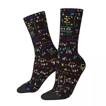 Винтажные красочные мужские носки с математическим дизайном Math унисекс Новинка Бесшовные носки с принтом Crazy Crew Подарок