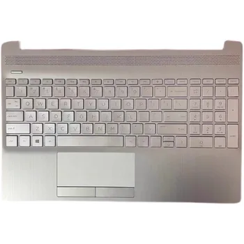 Новая клавиатура с подставкой для рук с подсветкой для HP 15-DW 15s-DU 15s-DY TPN-C139 L52022-001 серебристого цвета