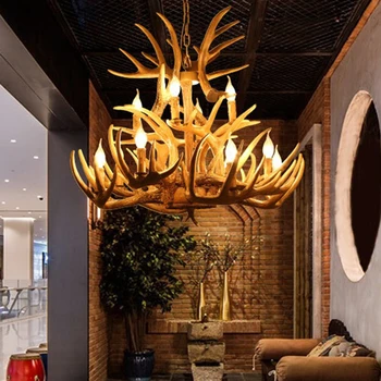 Современные потолочные люстры TEMAR с оленьими рогами Креативный дизайн подвесных светильников для домашнего декора столовой